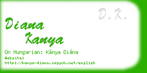 diana kanya business card